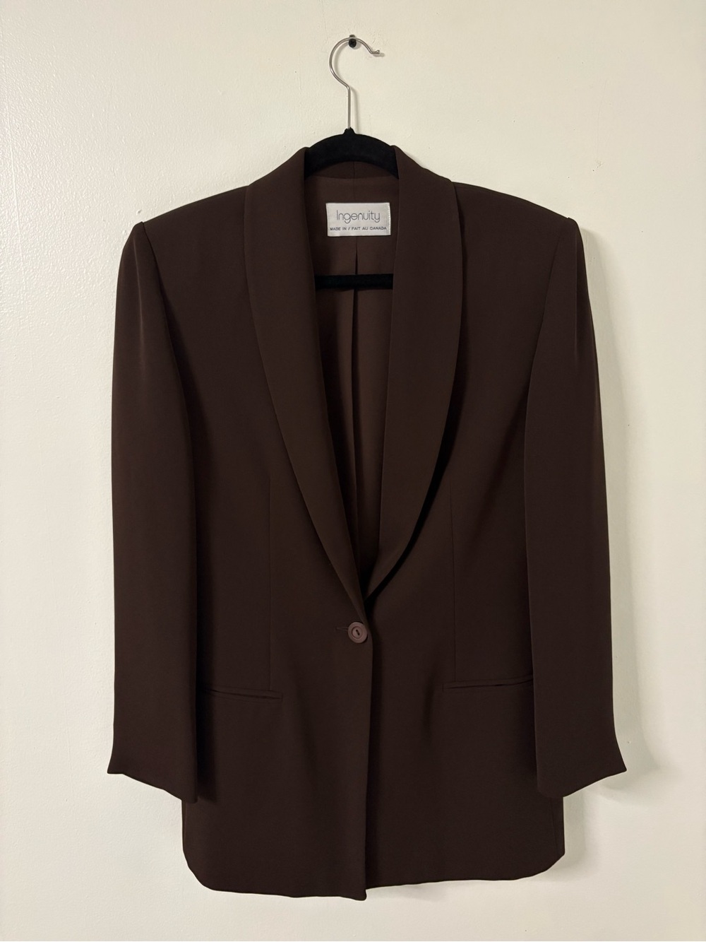 Vintage made in Canada Brown Blazer Jacket